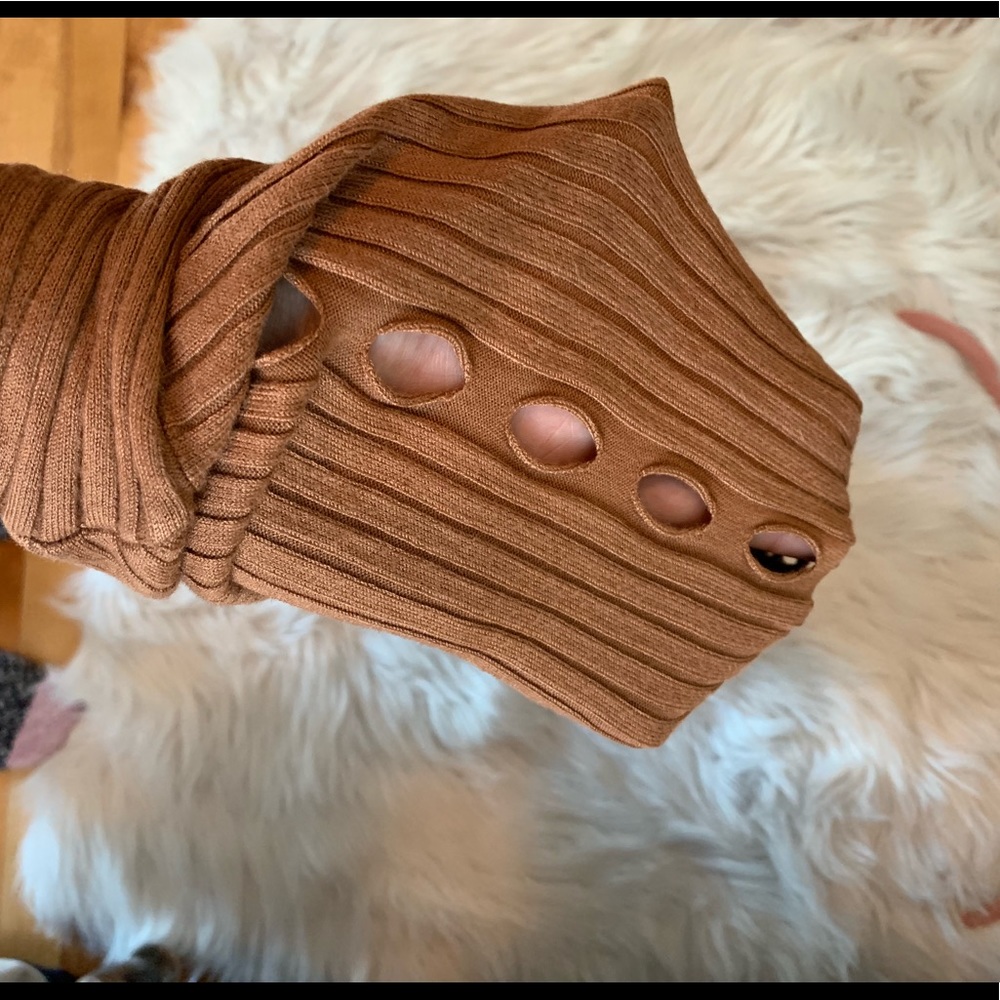 Express chestnut brown long sleeved sweater - Picture 13 of 15